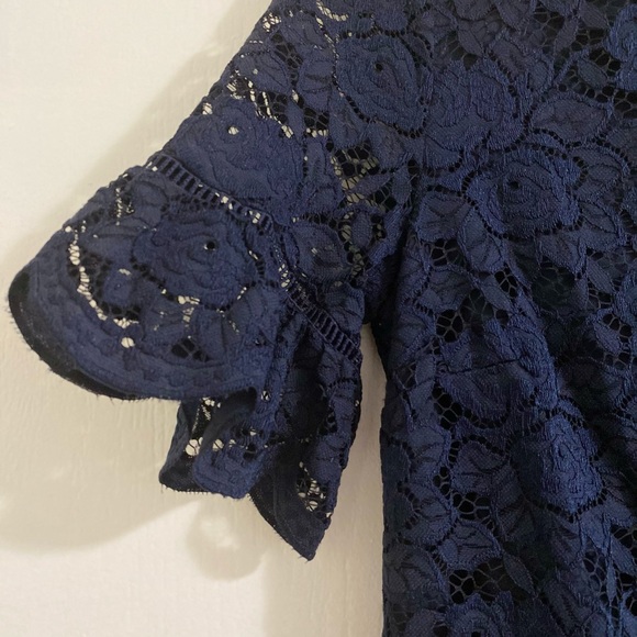 Blue Lace Bodycon Dress - Picture 1 of 4